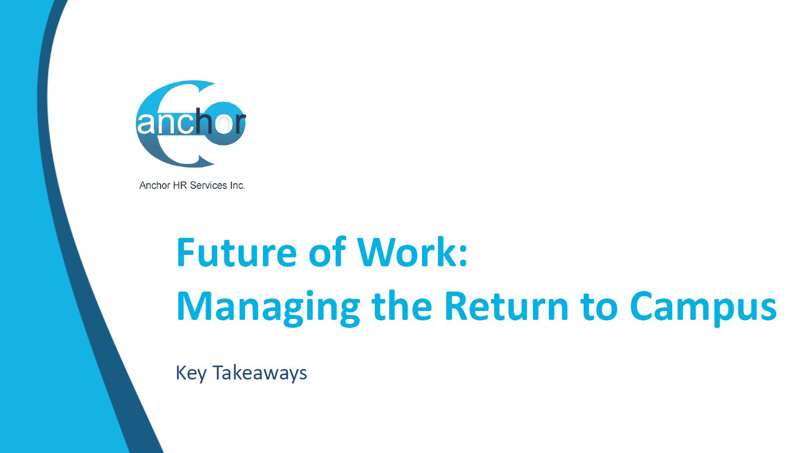 Future of Work: Managing the Return to Campus