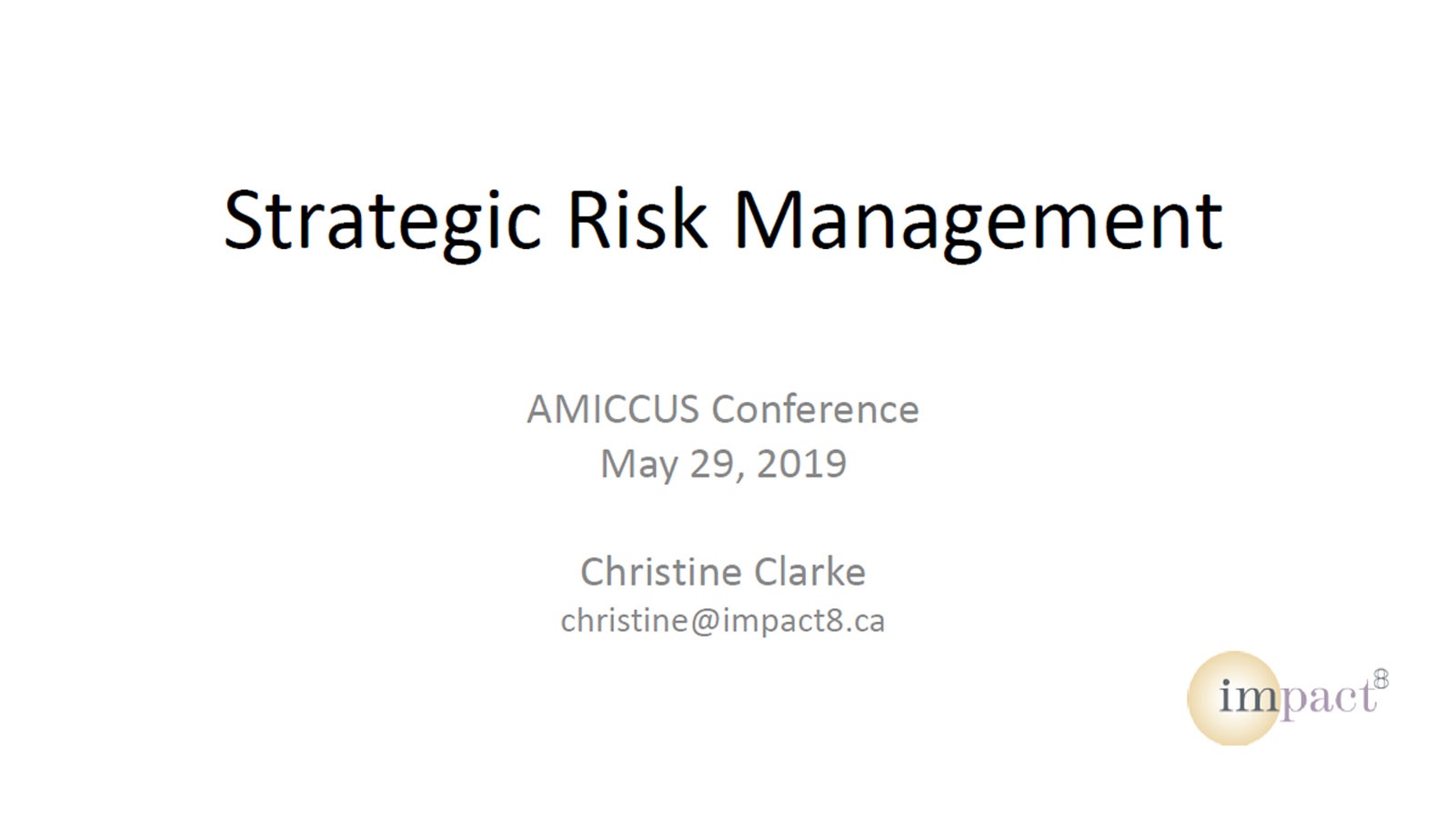 Strategic Risk Management Slide